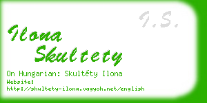 ilona skultety business card